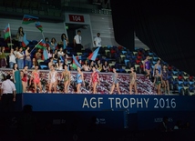 Bakıda bədii gimnastika üzrə Dünya Kuboku yarışlarının sonuncu günü. Azərbaycan, Bakı, 24 iyul 2016